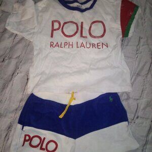 Ralph Lauren girls 2pc short set